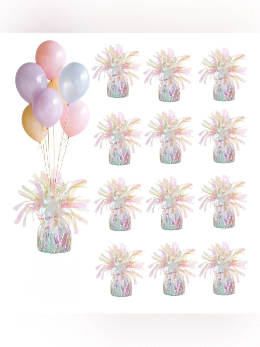 Balloon Weights - 12 Pack with Curling Ribbon